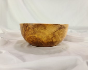 Hand Turned Medium Birch Bowl, Handmade Wooden Bowl, Candy Dish, 3 inches tall and 7 inches diameter