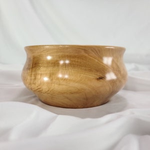 Decorative Hand Turned Medium Maple Bowl #446, Handmade Wooden Bowl, Figured Bowl, 3.25 inches tall and 6.25 inches diameter