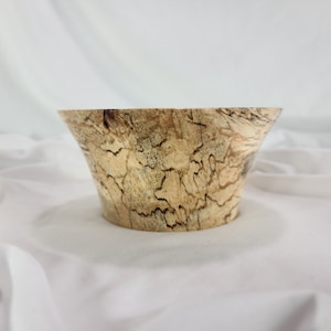 Decorative Hand Turned Medium Maple Bowl #450, Handmade Wooden Bowl, Figured Bowl, Spalted Bowl, 2.75 inches tall and 6 inches diameter
