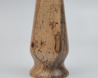 Decorative Hand Turned Oak Vase, Handmade Wooden Vase, Spalted Vase, Bud Vase, Figured Vase, 4.5" Tall and 2.25" Diameter