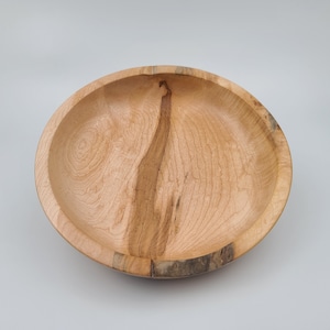 Decorative Hand Turned Maple Bowl #536, Handmade Wooden Bowl, Figured Bowl, 2.25&quot; Tall and 8.75&quot; Diameter