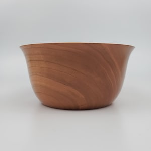 Decorative Hand Turned Medium Cherry Bowl #569, Handmade Wooden Bowl, 3.5&quot; Tall and 7.25&quot; Diameter