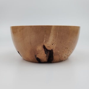 Decorative Hand Turned Medium Maple Bowl #584, Handmade Wooden Bowl, Candy Dish, Figured Bowl, 2.75&quot; Tall and 6.5&quot; Diameter