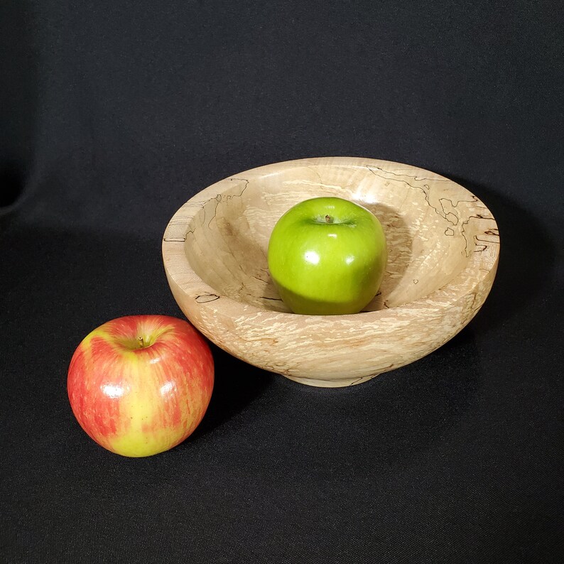 Medium Sized Bowl 3.5h x 7.5d Quilted Bowl Hand Turned Maple Bowl Hand Made Wooden Bowl