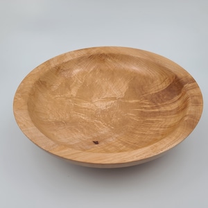 Decorative Hand Turned Large Maple Bowl #546, Handmade Wooden Bowl, Figured Bowl, 2.25&quot; Tall and 9.25&quot; Diameter