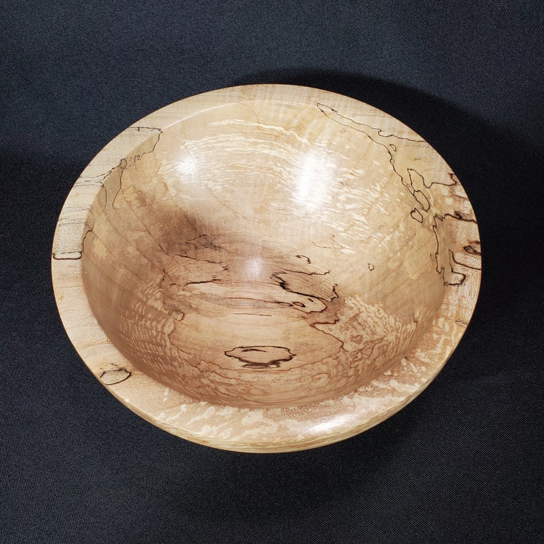 Medium Sized Bowl 3.5h x 7.5d Quilted Bowl Hand Turned Maple Bowl Hand Made Wooden Bowl