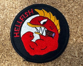 Raging Abe Simpson Flying Hellfish 3" Patch Military Moral Patch