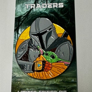 The Child & The Mandalorian 5 cm Anstecknadel Mando Grogu Mudhorn Clan Star Wars