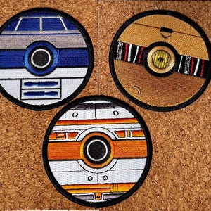 Star Wars Pokemon R2-D2 C3PO BB8 Poke Ball 3" Patch singles or full set