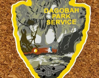 Star Wars Dagobah Park Service #3  3.5inch sticker Outdoor Grade Vinyl