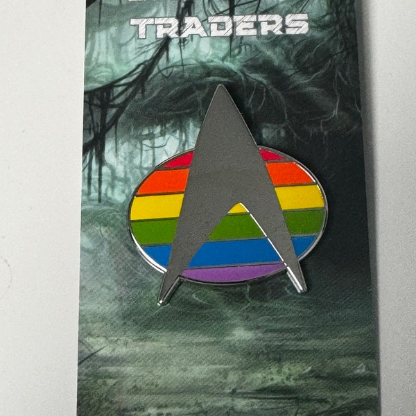 Trek Pride Communicator lapel pin 1.50”