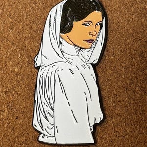 Star Wars Princess Leia Organa 2.5” lapel pin ANH ESB ROTJ Rebels 501st Mando
