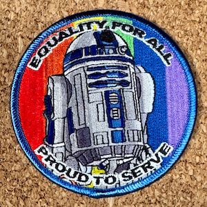 Star Wars Równość dla wszystkich R2 D2 Artoo Droid Pride Patch 4"