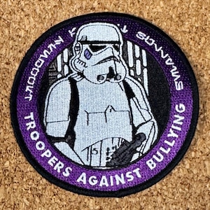 Trooper Against Bullying Star Wars Stormtrooper Patch 4' Stop Bullying