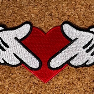 Disney Mickey Hands on Heart Patch Love Pride