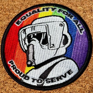 Star Wars Equality for All Biker Scout Scout Trooper TK  Pride Patch 4"