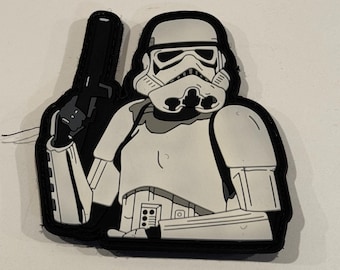 Star Wars TK Stormtrooper PVC-moraalhaakje op de achterkant van 4 inch