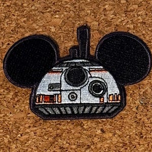 Diz Ears BB-8 BB8 Patch 2.75" wide Disney Star Wars Mouse Ears