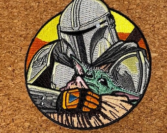 Star Wars Mandalorian and Grogu The Child 4 inch Patch This is the Way!