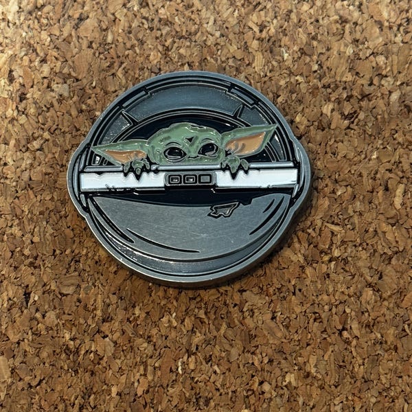 Barn-Grogu Detta är vägen Star Wars Utmaningsmynt 1,5” Mandalorian Mando