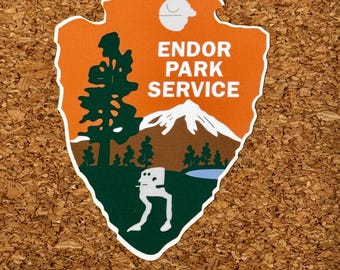 Star Wars Endor Park Service #1 3.5inch sticker Outdoor Grade Vinyl
