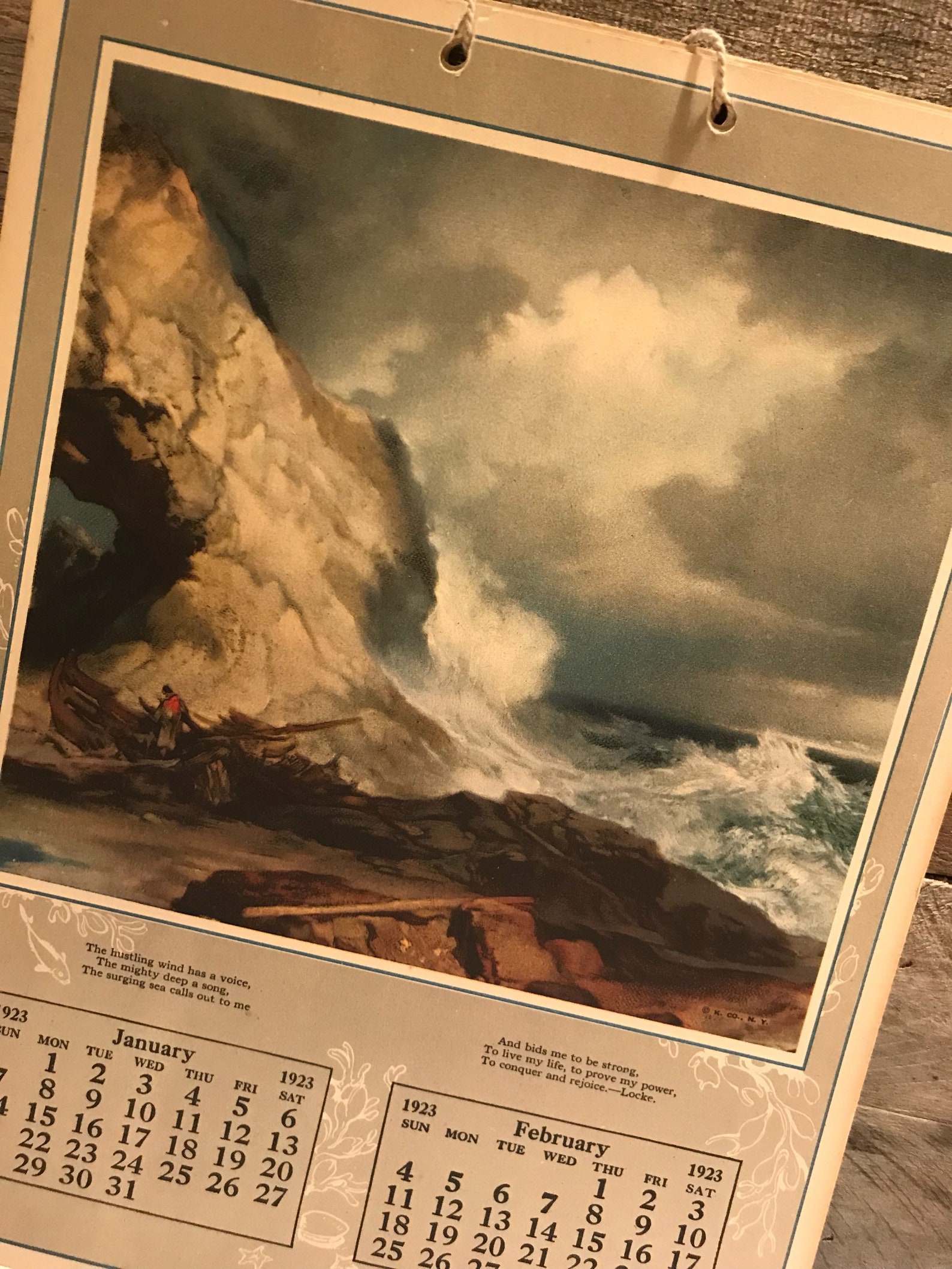 Calendario vintage de Milton Bradley calendario de 1923 Etsy