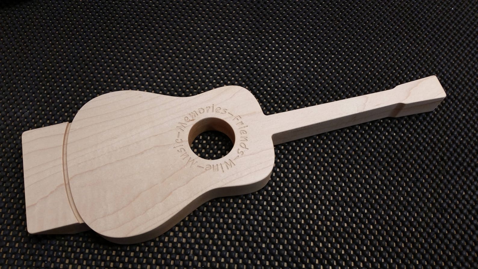 Guitar Shaped Maple Wood Wine Bottle Rack Etsy