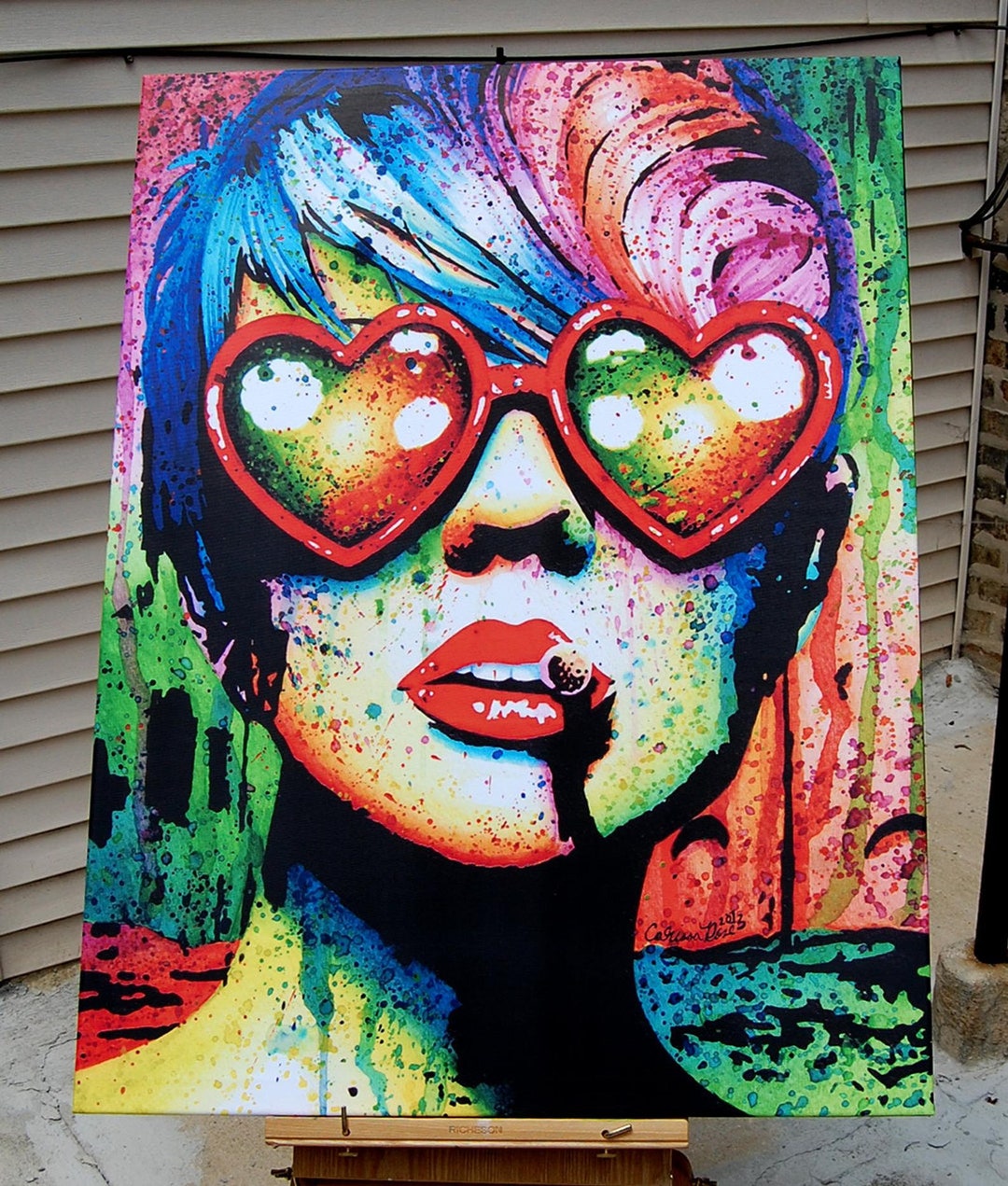 Rainbow Punk Rock Pop Art Stretched Canvas Art Print | Electric ...