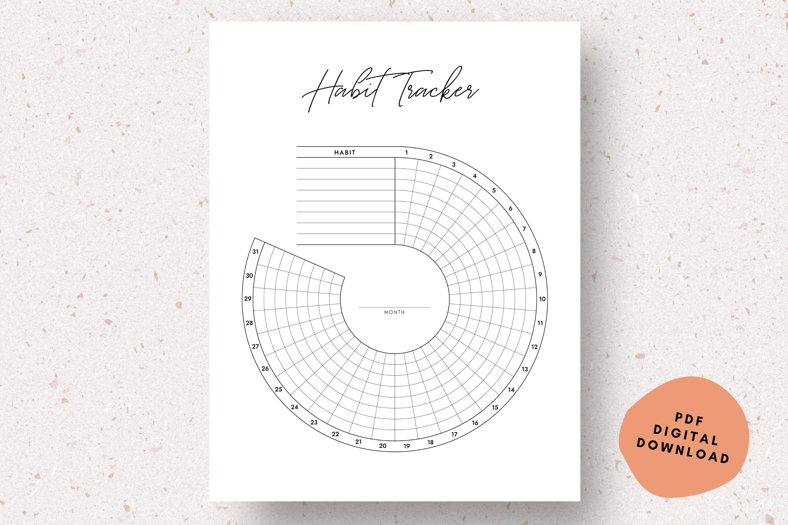 Habit Tracker – US Letter + A4 Printable – PDF Digital Download - Etsy