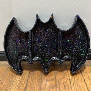 Personalisierte Fledermaus Resin Tablett