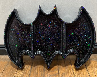 Personalisierte Fledermaus Resin Tablett