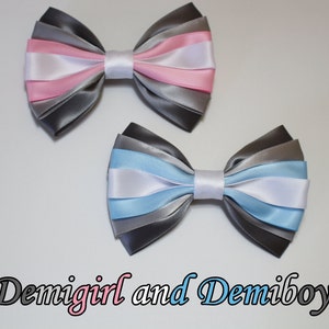 Demigirl and Demiboy Pride Bow