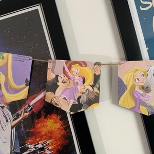 Tangled banner bunting garland