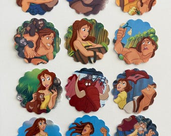 Tarzan cupcake toppers tags straws