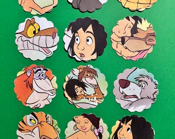 The Jungle Book cupcake toppers/ Tags/ straws
