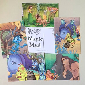 Tarzan postcards/ Bugs Life postcards/ Tarzan blank note cards/ Bugs Life blank note cards/ Disney postcards