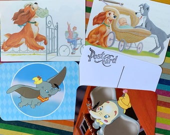 Dumbo postcards/ Disney postcards/ blank note cards