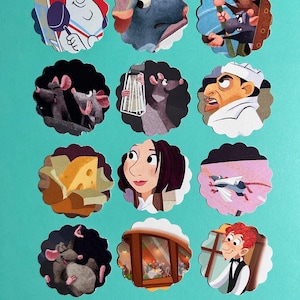 Ratatouille cupcake toppers/ tags/ straws