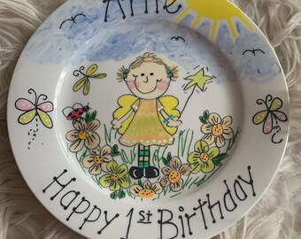 KIDS birthday-birth-christening-baptism PERSONALISED PLATES price includes delivery