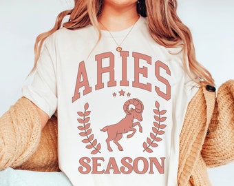 Aries Shirt Zodiac Preppy Clothes Teenage Girl Gifts Aries Gift Light Academia Mystical Shirt March Birthday April Birthday Astrology Shirt