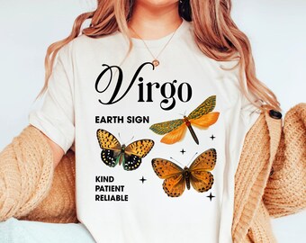 Virgo Shirt Zodiac Moth Shirt Teenage Girl Gifts Butterfly Shirt Virgo Gift Dark Academia Mystical Shirt August Birthday September Birthday