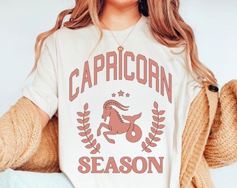 Capricorn Shirt Zodiac Preppy Clothes Teenage Girl Gifts Capricorn Gift Light Academia Mystical Shirt December Birthday January Birthday