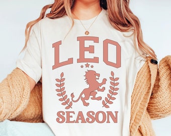 Leo Shirt Zodiac Preppy Clothes Teenage Girl Gifts Leo Gift Light Academia Mystical Shirt July Birthday August Birthday Astrology Birthday