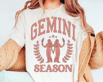 Gemini Shirt Zodiac Preppy Clothes Teenage Girl Gifts Gemini Gift Light Academia Mystical Shirt May Birthday June Birthday Astrology Shirt