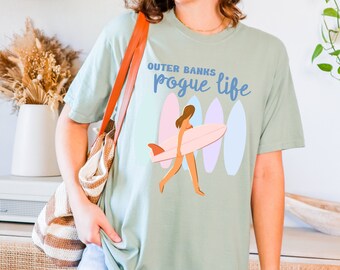 Outer Banks Shirt Pogue Life Coconut Girl Beach Bum Surfer Van Ocean Inspired Style VSCO Shirt Preppy Stuff Surfer Shirt Granola Girl OBX