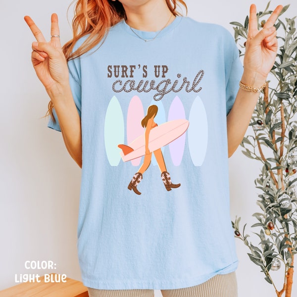 Coastal Cowgirl Coconut Girl Shirt Surf's Up Cowgirl Ocean Inspired Style Long Live Cowgirls Surfer Girl Beachy Shirts Surfer Shirt