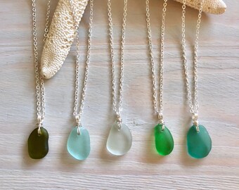 Dainty Sea Glass Necklace - Beach Glass Necklace - Sea Glass Jewelry - Sea Glass Pendant - Mermaid Jewelry - Mini Seaglass Necklace