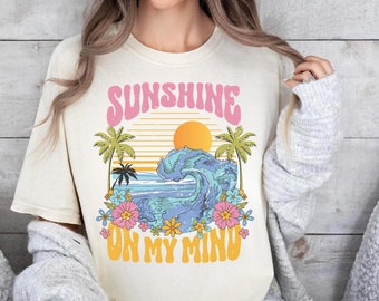 Sunshine Shirt Coconut Girl Beach Vibes Shirt Ocean Inspired Style Beachy Shirts VSCO Shirt Hello Summer Aloha Shirt Sunshine on My Mind