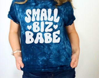 Boss Babe Small Business Owner Shirt Boss Lady New Business Gift Entrepreneur Shirt Support Local Custom Logo Shirt Small Biz Babe Tie Dye