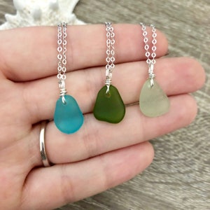 Dainty Genuine Sea Glass Necklace image 3